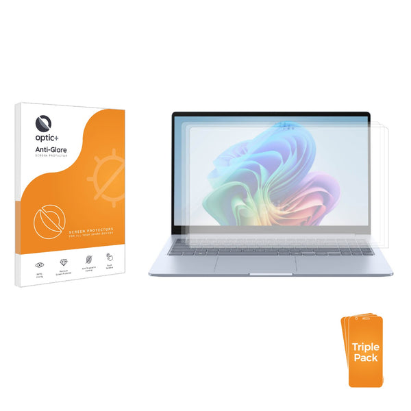 3-pack of Anti-Glare Screen Protectors for Samsung Galaxy Book4 Edge 15.6