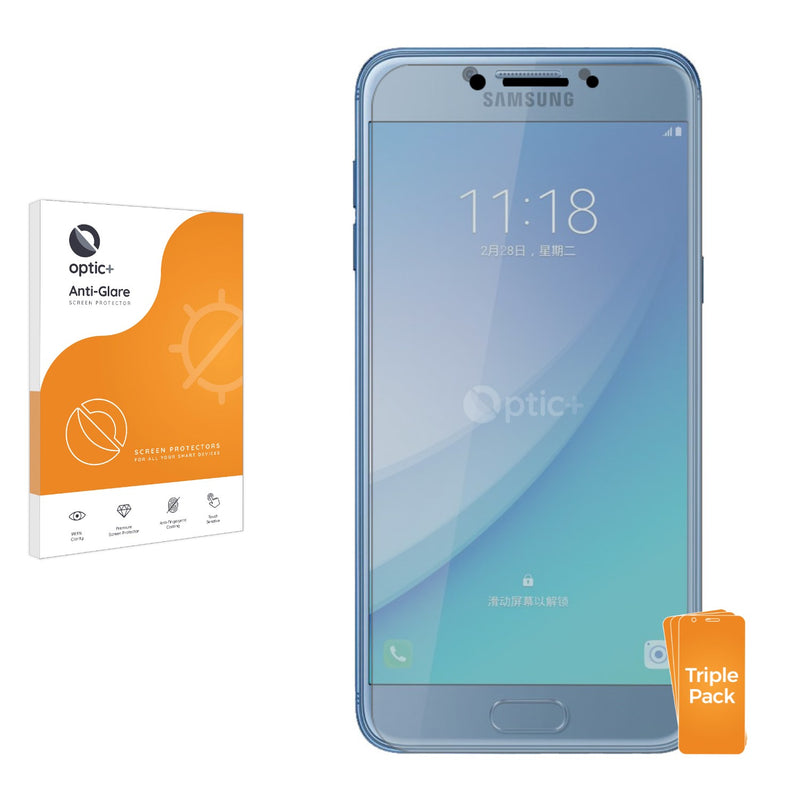 3pk Optic+ Anti-Glare Screen Protectors for Samsung Galaxy C5 Pro