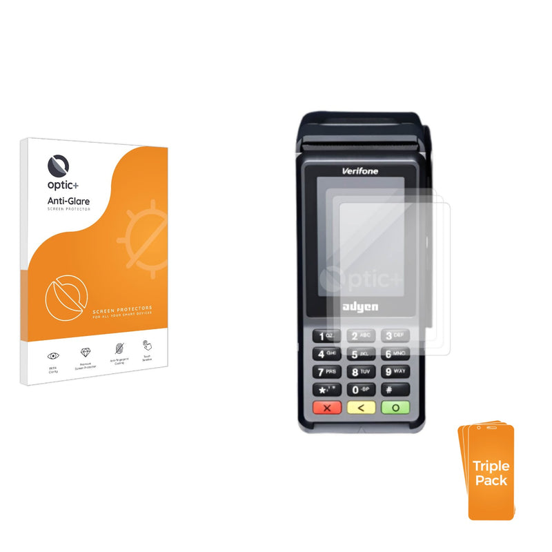3-pack of Anti-Glare Screen Protectors for Adyen V400c Plus