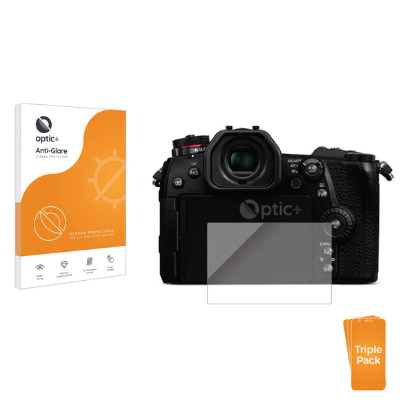 3pk Optic+ Anti-Glare Screen Protectors for Panasonic Lumix DC-G9