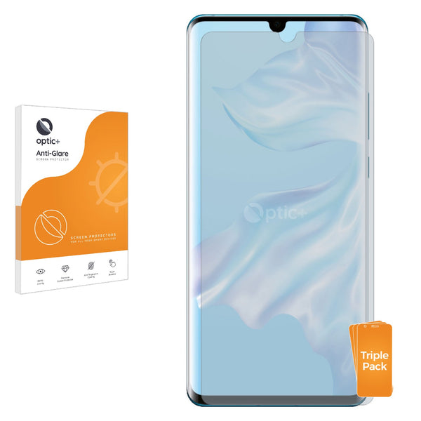 3pk Optic+ Anti-Glare Screen Protectors for Huawei P30 Pro