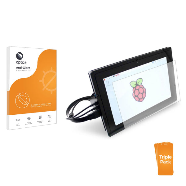 3pk Optic+ Anti-Glare Screen Protectors for Joy-IT 7 LCD Display