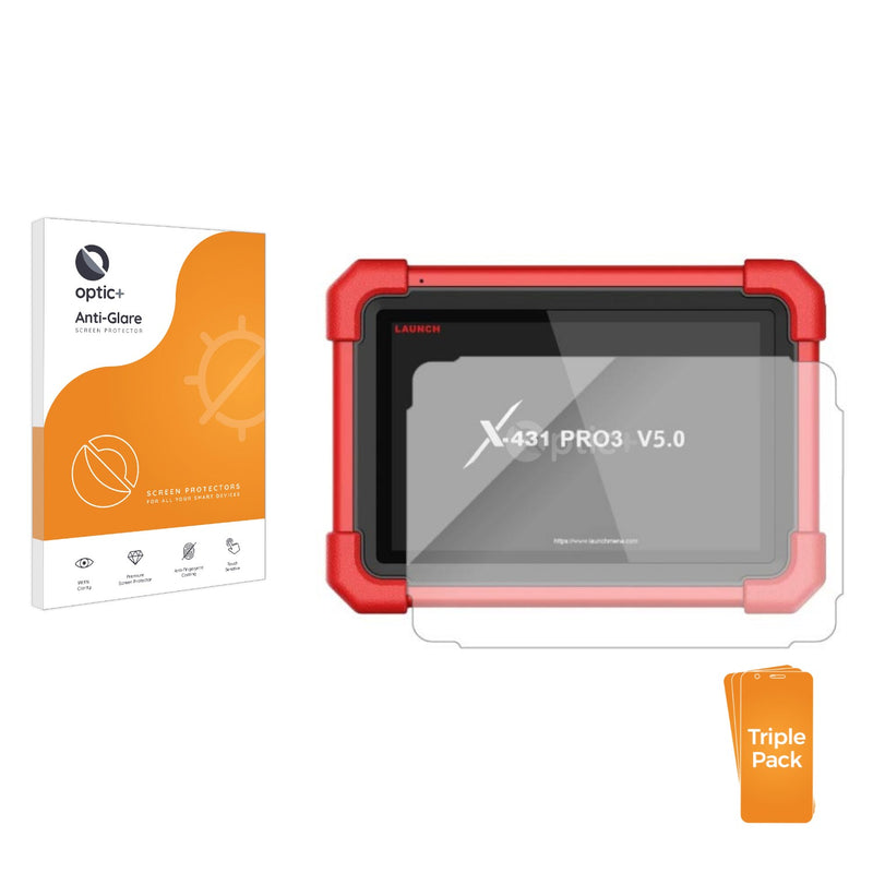 3pk Optic+ Anti-Glare Screen Protectors for Launch X-431 PRO3S+