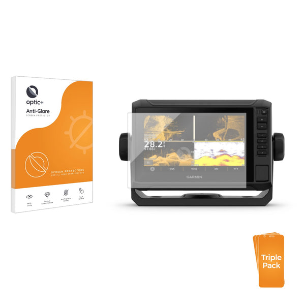 3pk Optic+ Anti-Glare Screen Protectors for Garmin ECHOMAP UHD2 7