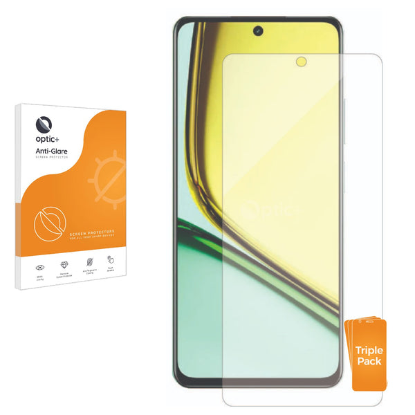 3pk Optic+ Anti-Glare Screen Protectors for realme C67