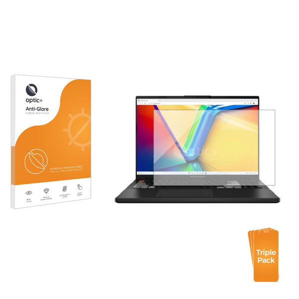 3pk Optic+ Anti-Glare Screen Protectors for ASUS VivoBook Pro 16X OLED K6604