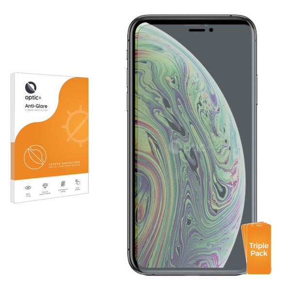 3pk Optic+ Anti-Glare Screen Protectors for Apple iPhone Xs