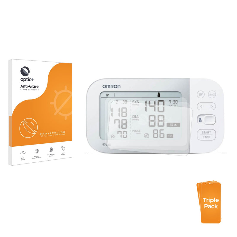 3-pack of Anti-Glare Screen Protectors for Omron X7 Smart AFib HEM-7380T1-EOSL