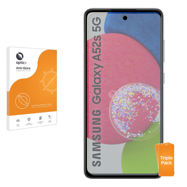 3pk Optic+ Anti-Glare Screen Protectors for Samsung Galaxy A52s 5G