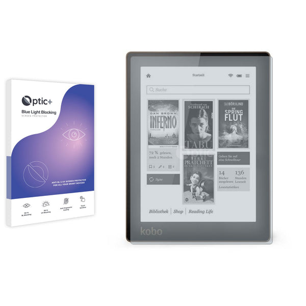 Optic+ Blue Light Blocking Screen Protector for Kobo Aura