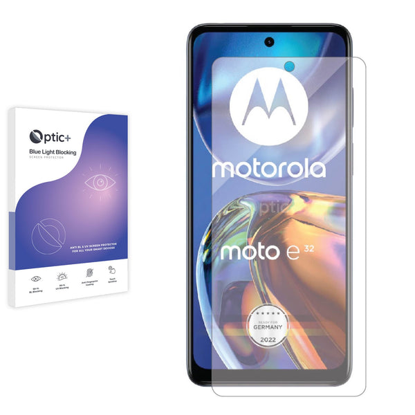 Optic+ Blue Light Blocking Screen Protector for Motorola Moto E32s