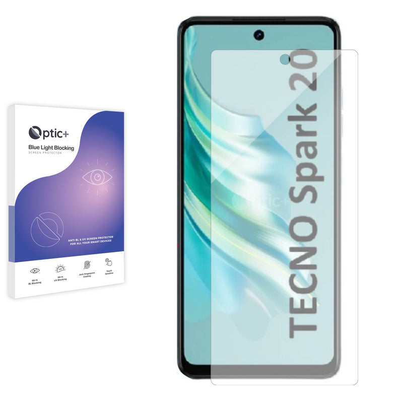 Optic+ Blue Light Blocking Screen Protector for Tecno Spark 20