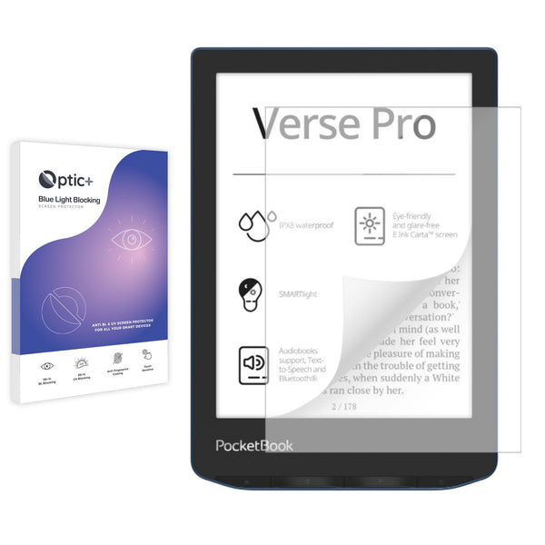 Optic+ Blue Light Blocking Screen Protector for PocketBook Verse Pro