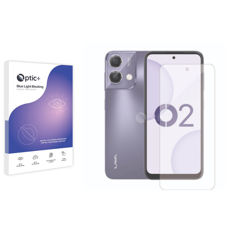 Optic+ Blue Light Blocking Screen Protector for Lava O2