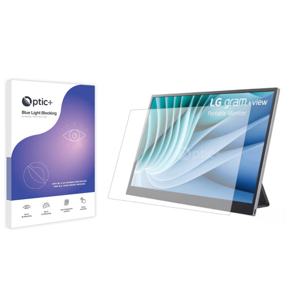 Optic+ Blue Light Blocking Screen Protector for LG gram +view 16MR70 Portabe Monitor