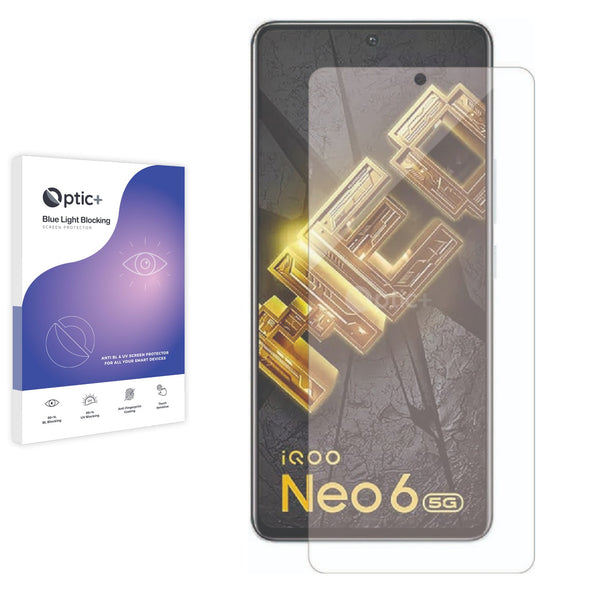 Optic+ Blue Light Blocking Screen Protector for Vivo iQOO Neo 6