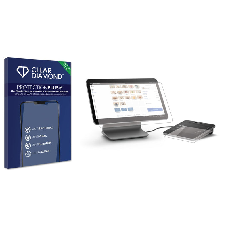 Clear Diamond Anti-viral Screen Protector for Square Register