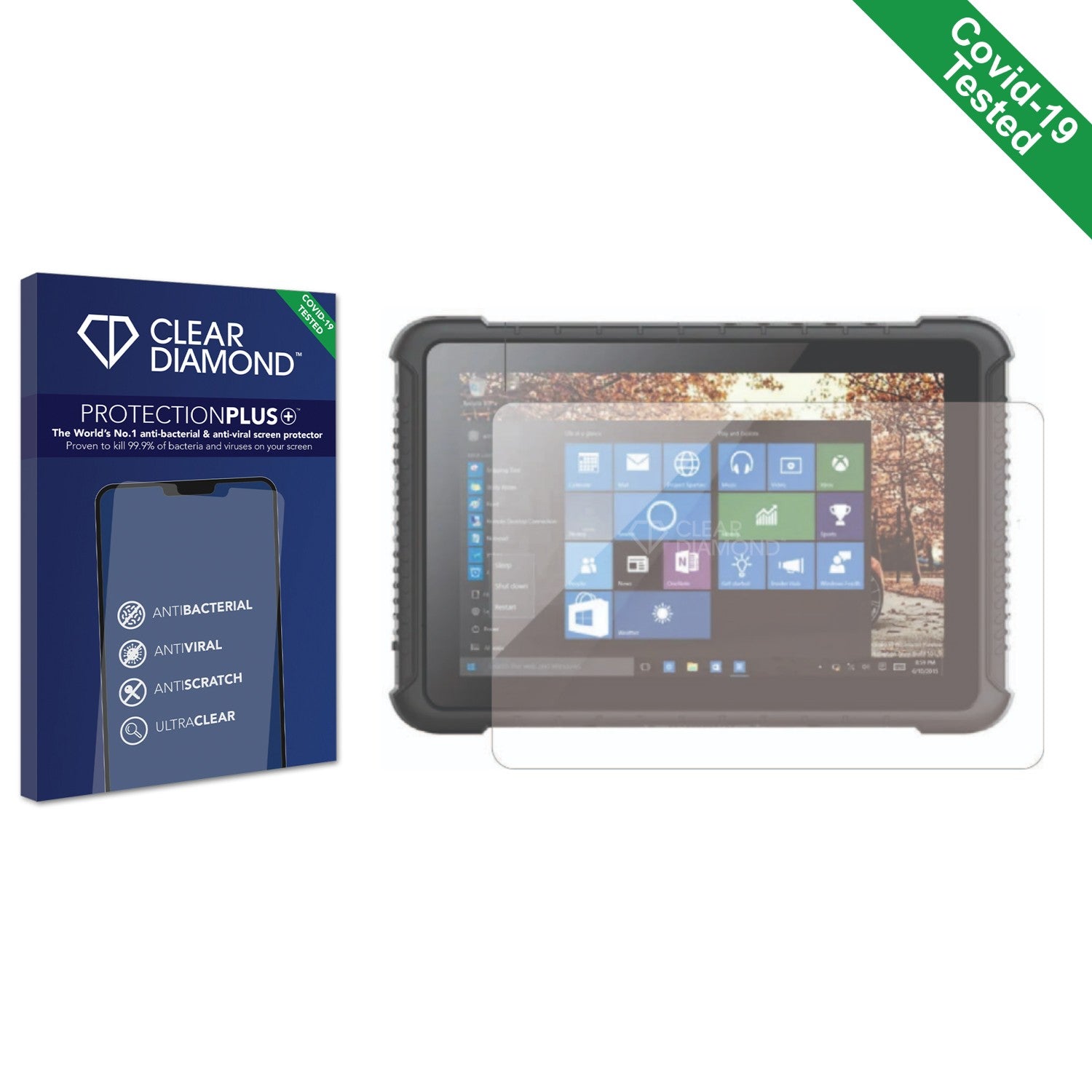 Clear Diamond Anti-viral Screen Protector for IQ Automation FlatMan ...
