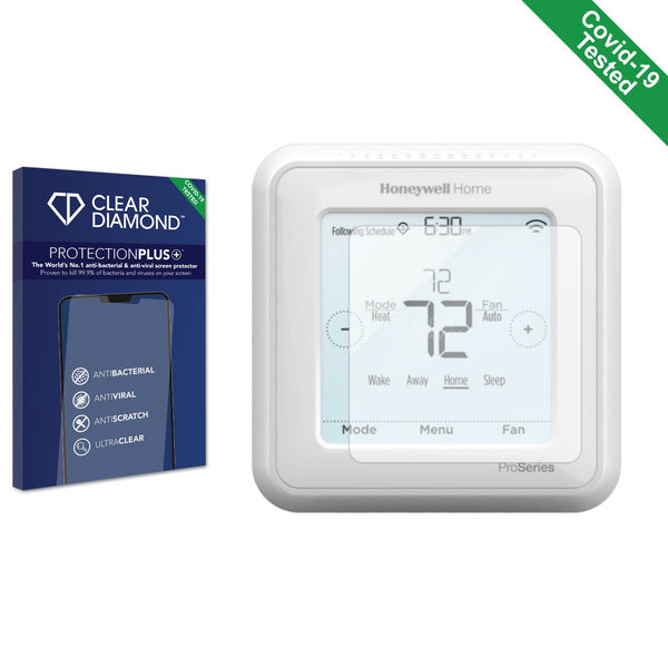 Clear Diamond Anti-viral Screen Protector for Honeywell Home T6 Smart Thermostat