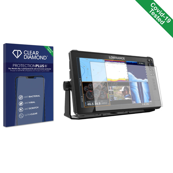 Clear Diamond Anti-viral Screen Protector for Lowrance HDS Live 16