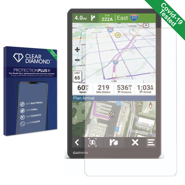 Clear Diamond Anti-viral Screen Protector for Garmin Dezel OTR 1010