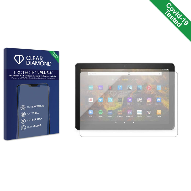 Clear Diamond Anti-viral Screen Protector for Amazon Fire HD 10 2021 (11th Generation)