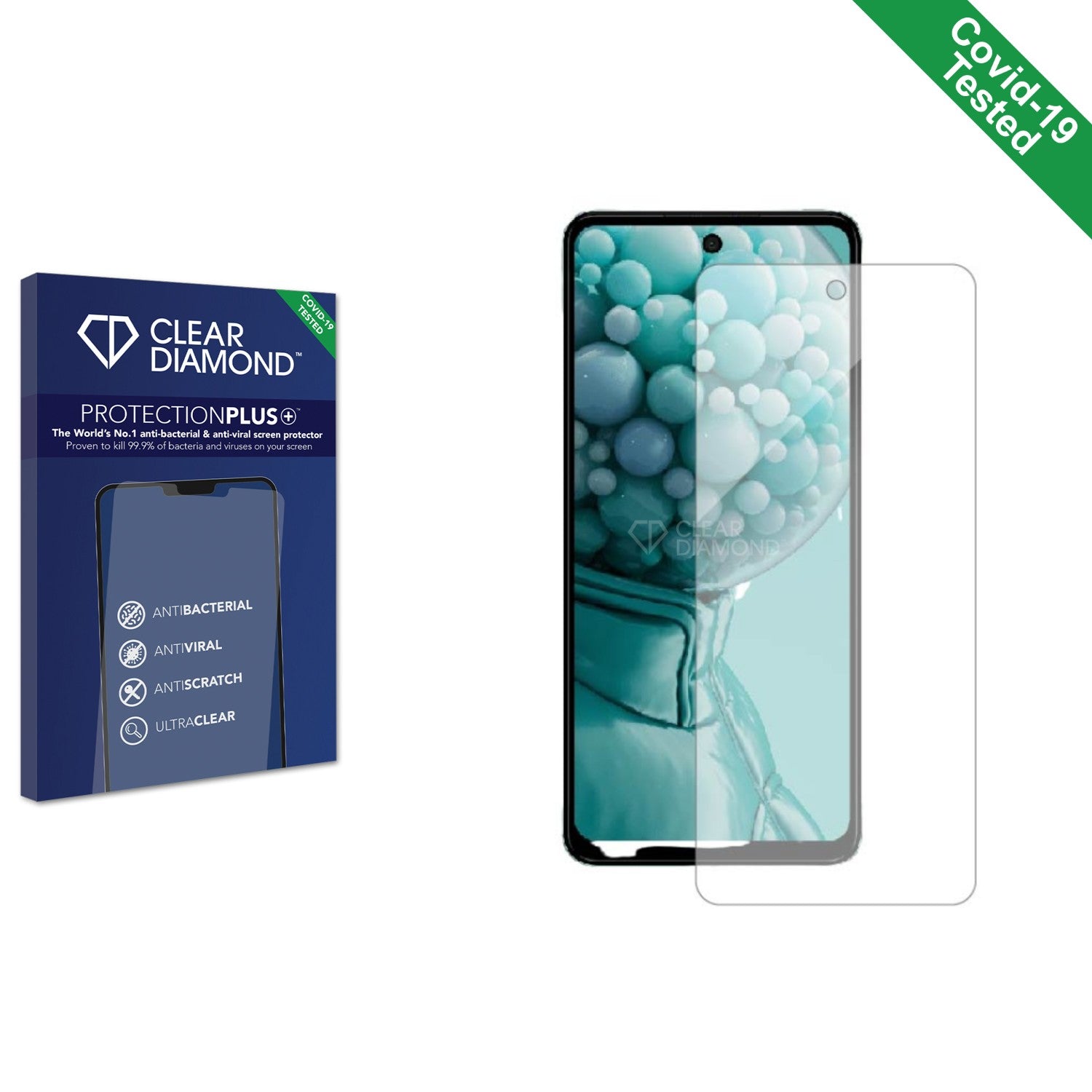Clear Diamond Anti-viral Screen Protector for HMD Pulse Plus - ScreenShield