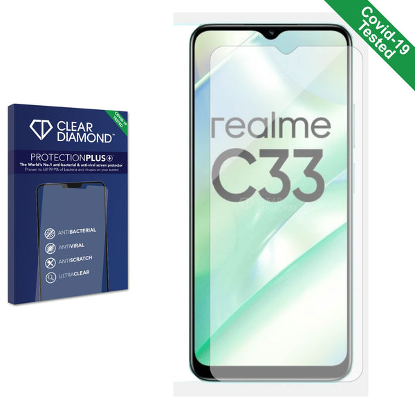 Clear Diamond Anti-viral Screen Protector for realme C33 2023