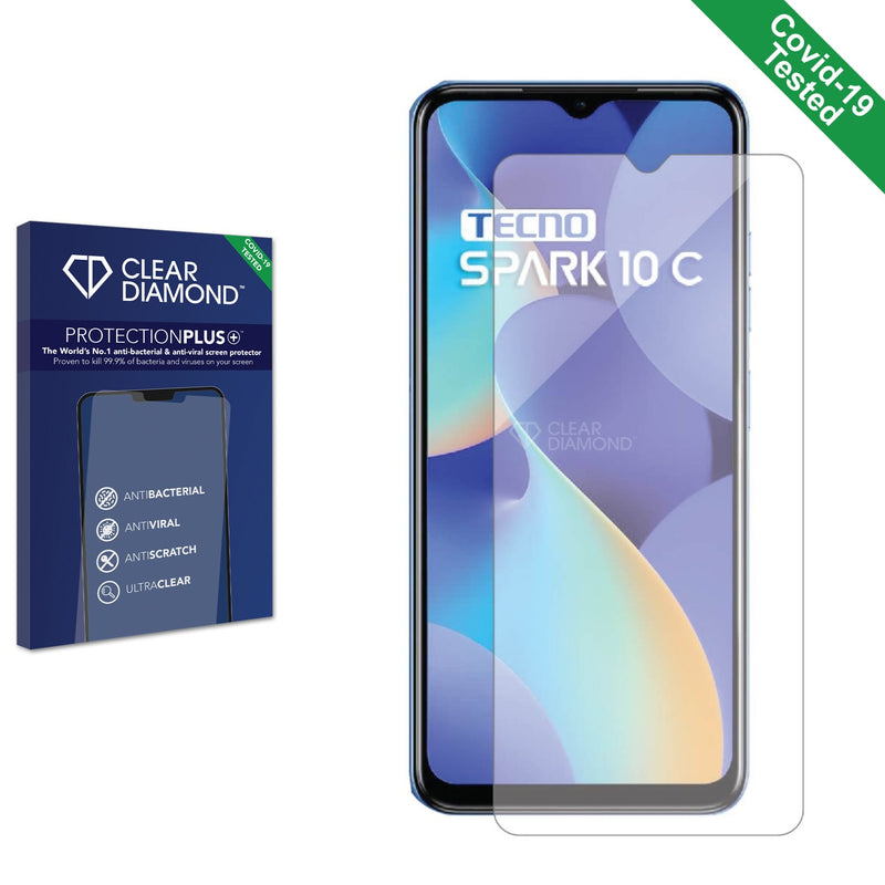 Clear Diamond Anti-viral Screen Protector for Tecno Spark 10C