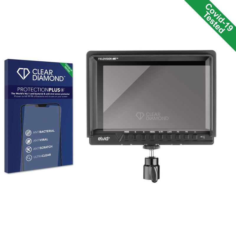 Clear Diamond Anti-viral Screen Protector for Elvid FieldVision 4KV2 7" On-Camera Monitor