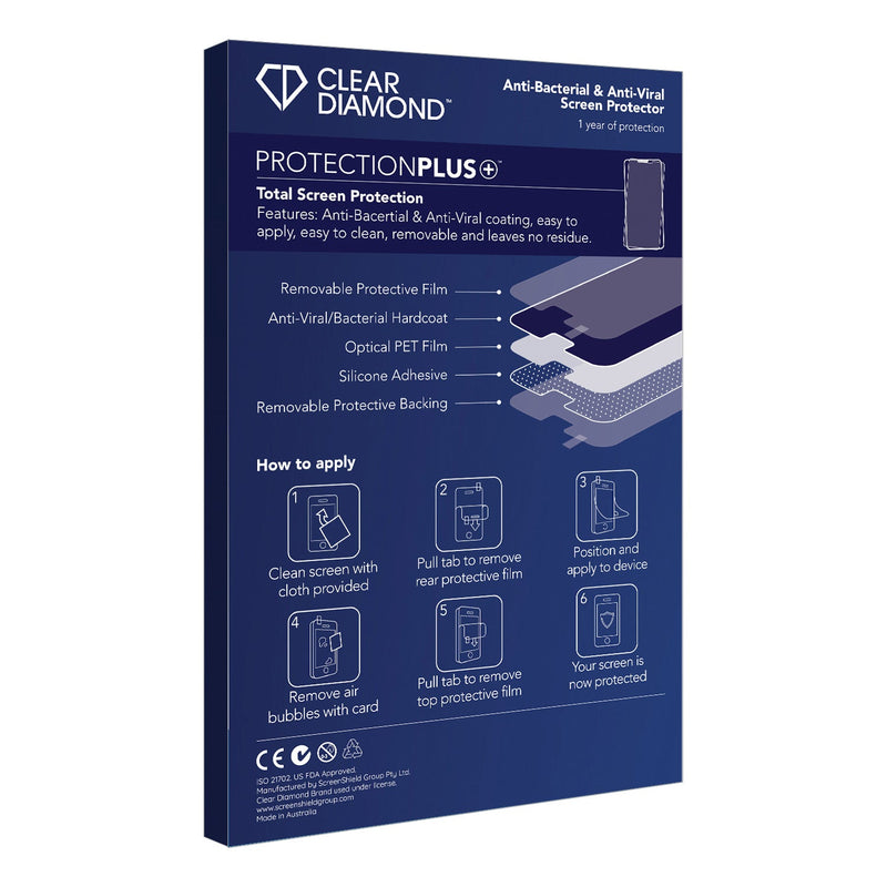 Clear Diamond Anti-viral Screen Protector for Apple iPhone 15 Pro Max