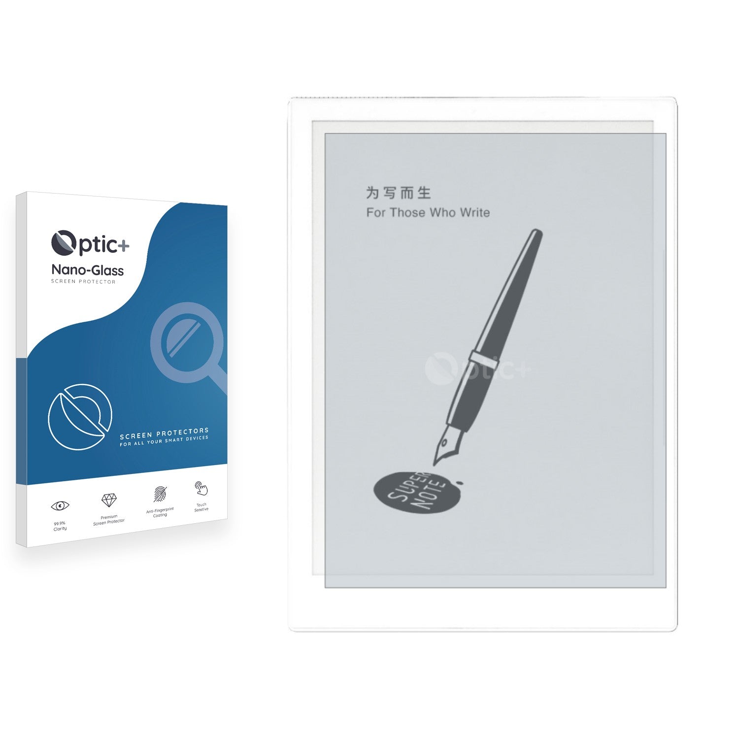 Optic+ Nano Glass Screen Protector for SuperNote A5 - ScreenShield