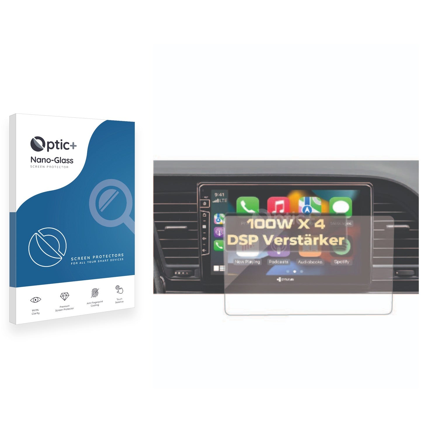 Optic+ Nano Glass Screen Protector for Dynavin D9-DF56 9 - ScreenShield