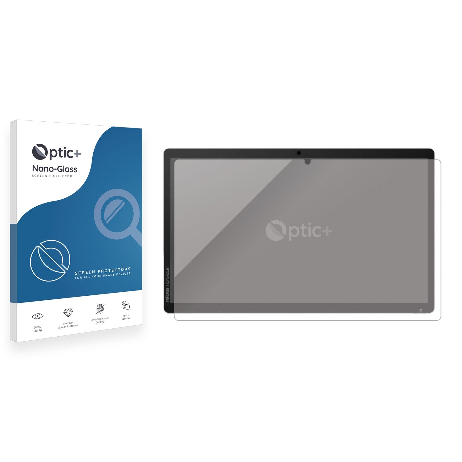 Optic+ Nano Glass Screen Protector for Oracle Micros Workstation 655 ...