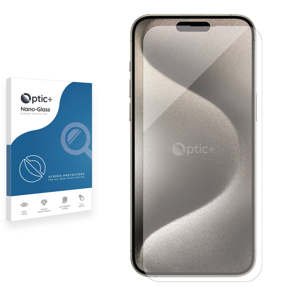 Optic+ Nano Glass Screen Protector for Apple iPhone 15 Pro Max