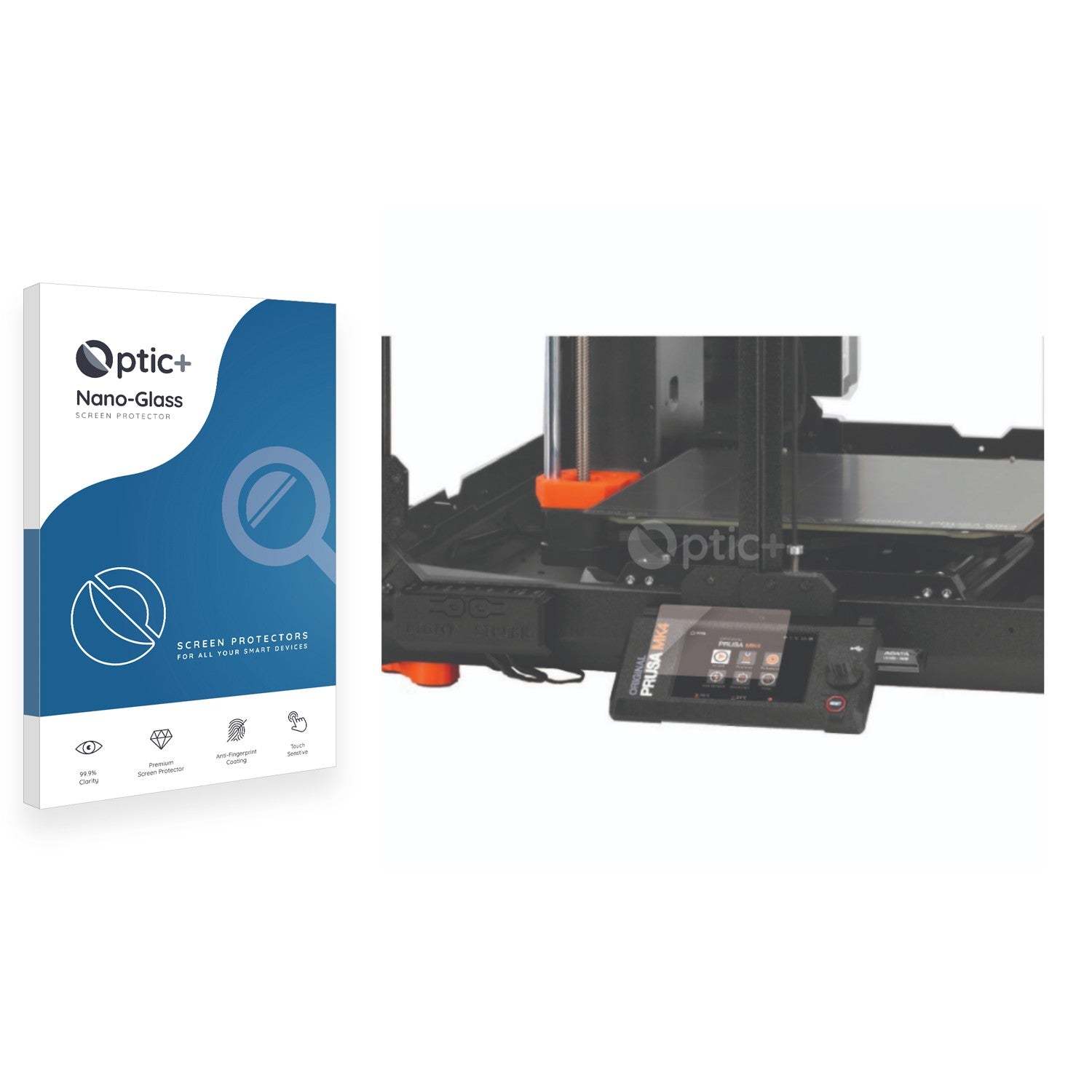 Optic+ Nano Glass Screen Protector for Prusa MK4 3D Printer - ScreenShield