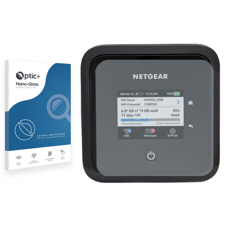 Optic+ Nano Glass Screen Protector for Netgear Nighthawk M5