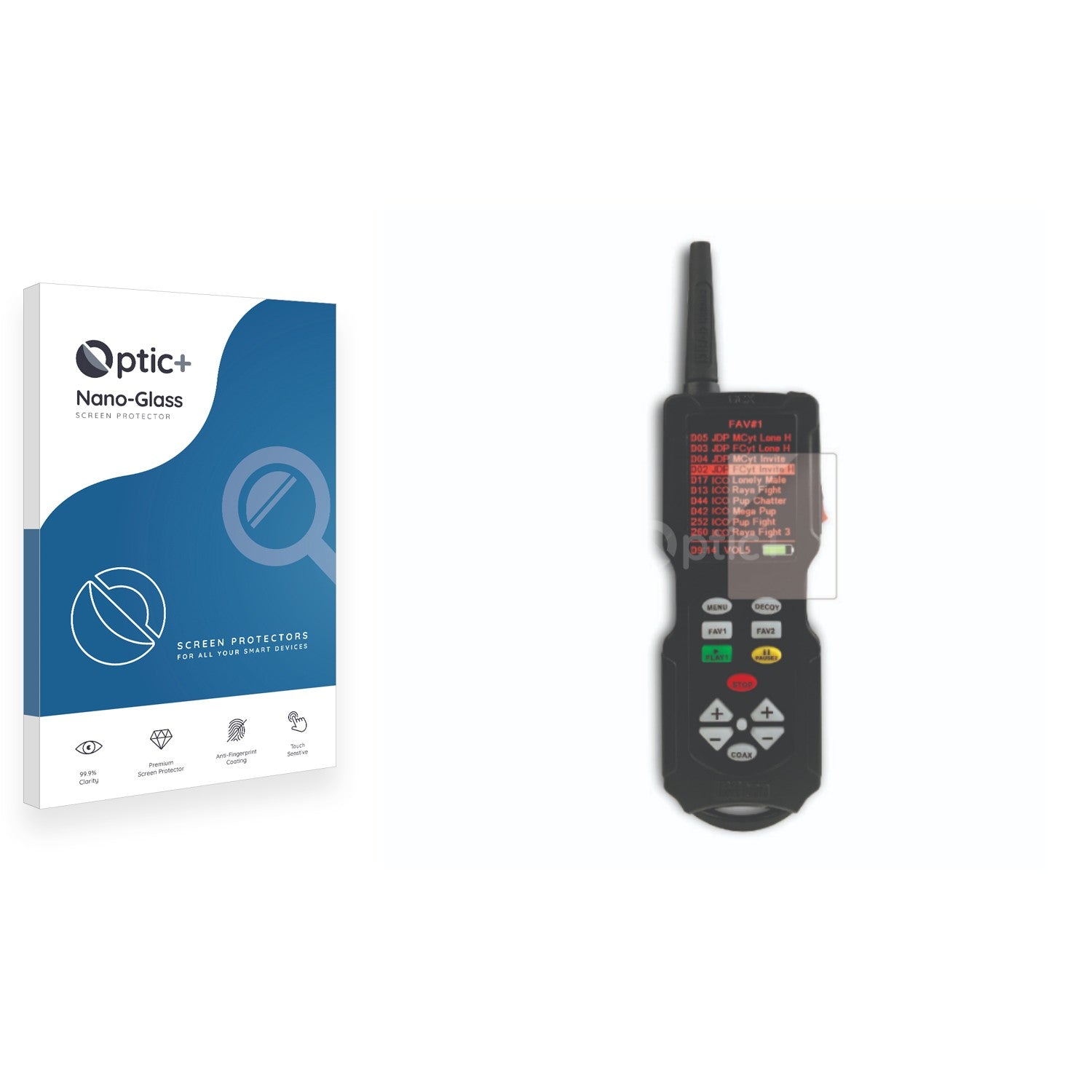 Optic+ Nano Glass Screen Protector for Sabre GCX Remote - ScreenShield