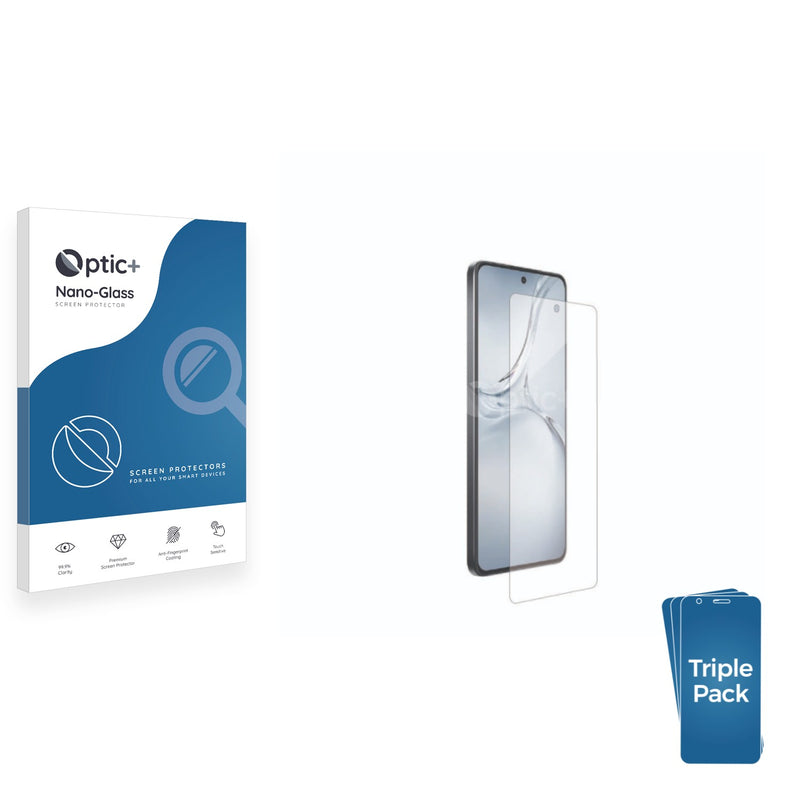 3pk Optic+ Nano Glass Screen Protectors for Oppo K12x