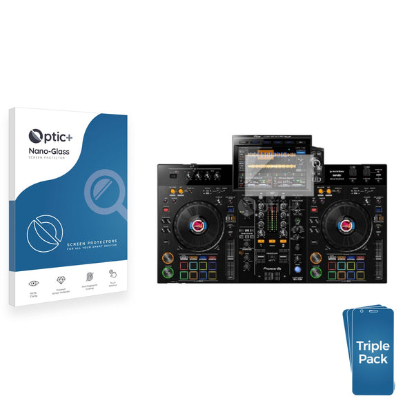 3pk Optic+ Nano Glass Screen Protectors for Pioneer DJS -1000