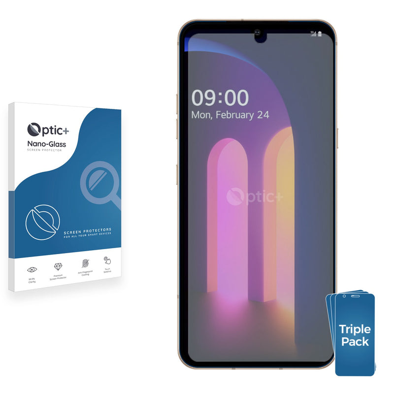 3pk Optic+ Nano Glass Screen Protectors for LG V60 ThinQ