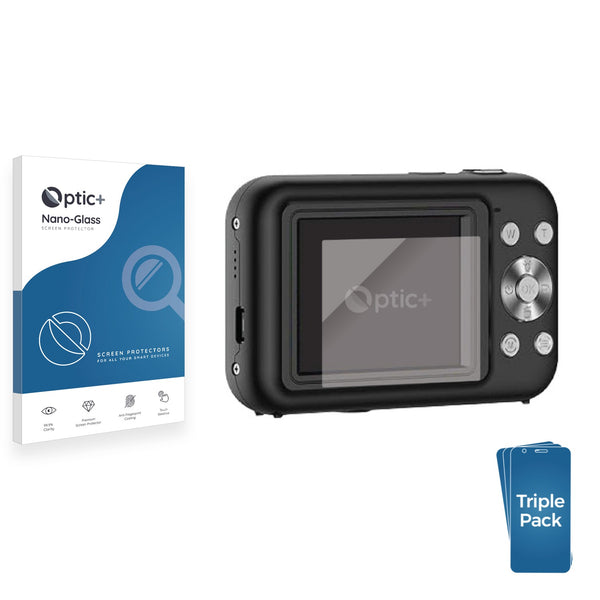 3pk Optic+ Nano Glass Screen Protectors for Aoregre DC406