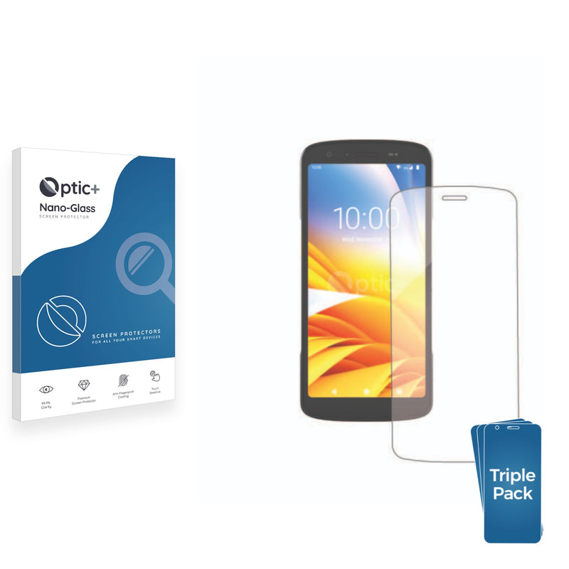 3pk Optic+ Nano Glass Screen Protectors for Zebra TC22