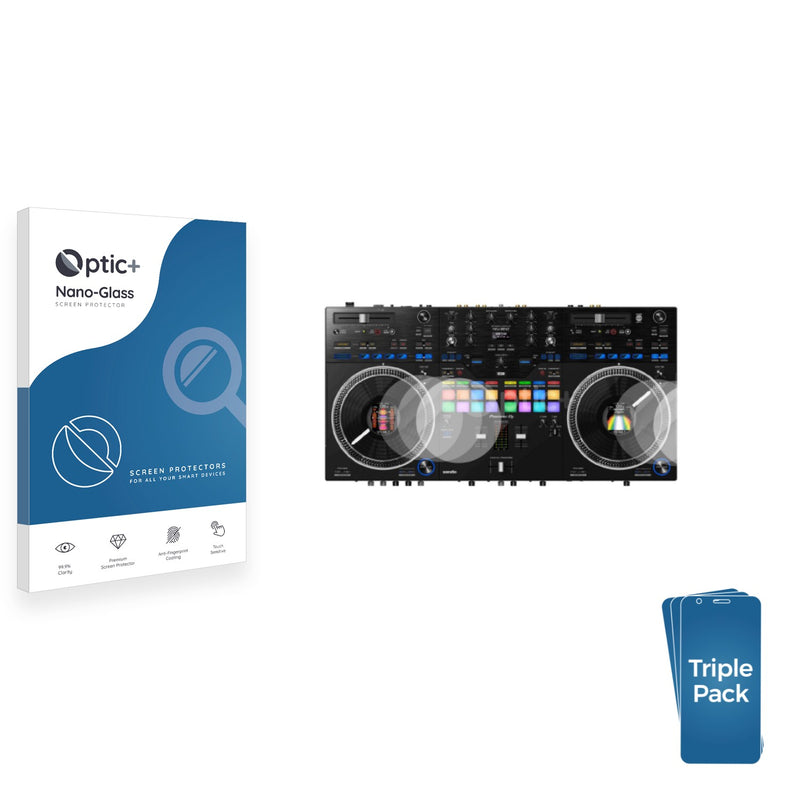 3-pack of Nano Glass screen protectors for Pioneer XDJ -RR (Jog)