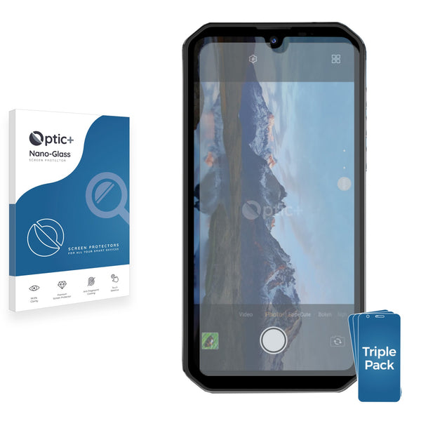 3pk Optic+ Nano Glass Screen Protectors for Blackview BV9900 Pro