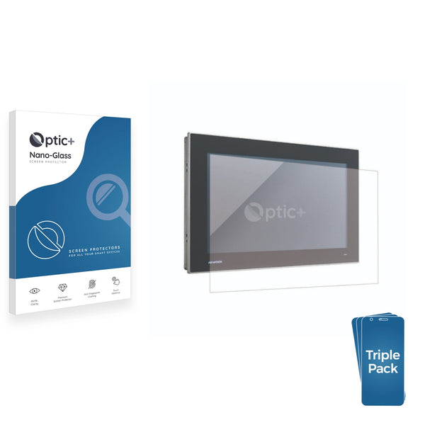 3pk Optic+ Nano Glass Screen Protectors for Advantech FPM-215W