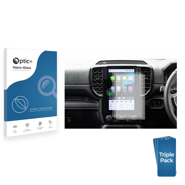 3-pack of Nano Glass screen protectors for Ford Ranger Tremor 2024