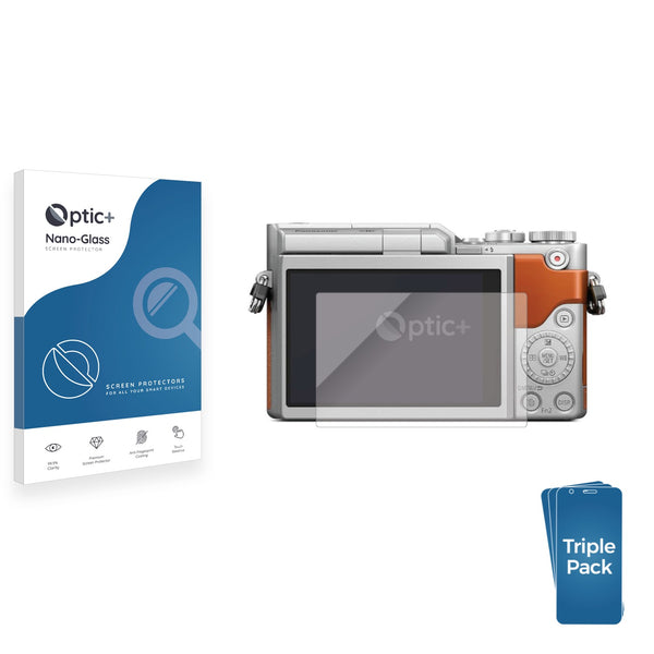 3pk Optic+ Nano Glass Screen Protectors for Panasonic Lumix DC-GX880K