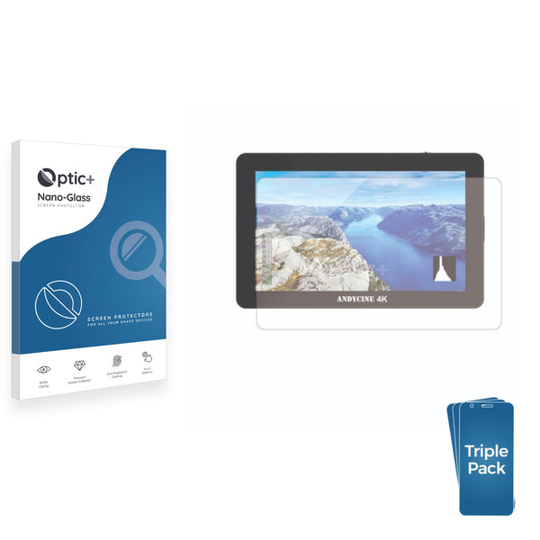3pk Optic+ Nano Glass Screen Protectors for ANDYCINE A6 Plus 5.5" Monitor