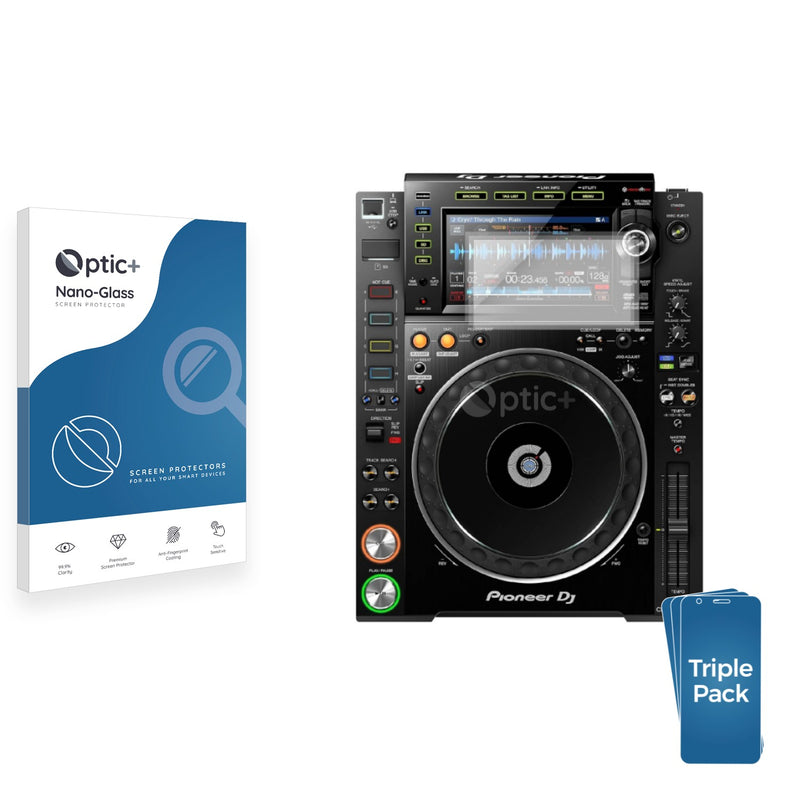 3-pack of Nano Glass screen protectors for Pioneer CDJ-2000NXS2